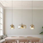 LED Chandeliers Pendant Light Modern Glass Adjustable Height Hand-Blown Ceiling Fixture - Image 7