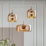 LED Chandeliers Pendant Light Modern Glass Adjustable Height Hand-Blown Ceiling Fixture - Image 8