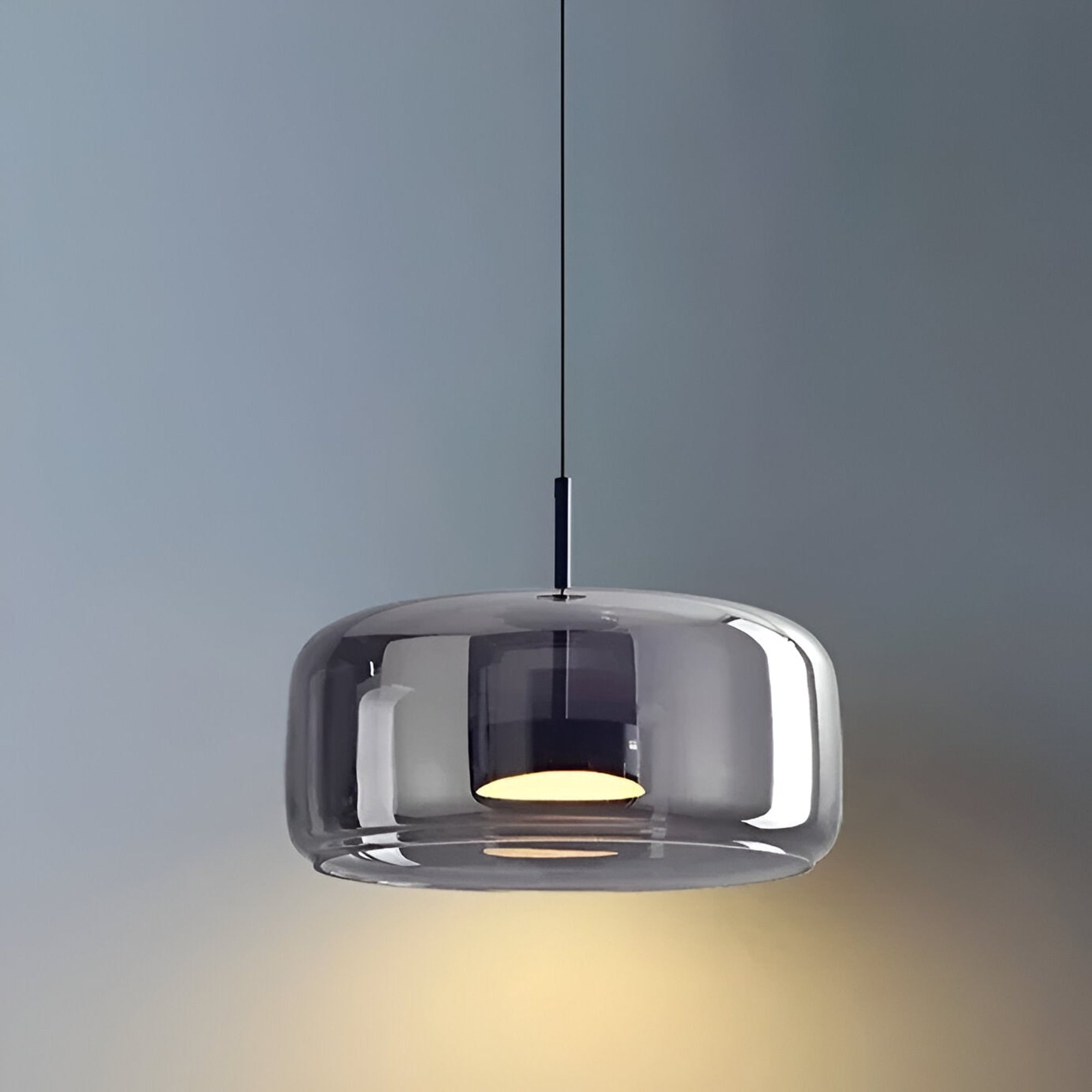 LED Chandeliers Pendant Light Modern Glass Adjustable Height Hand-Blown Ceiling Fixture - Image 18