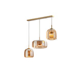 LED Chandeliers Pendant Light Modern Glass Adjustable Height Hand-Blown Ceiling Fixture - Image 3