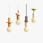 LED Chandeliers Pendant Light Nordic Wooden Design Warm White Lighting For Bedroom - Image 1