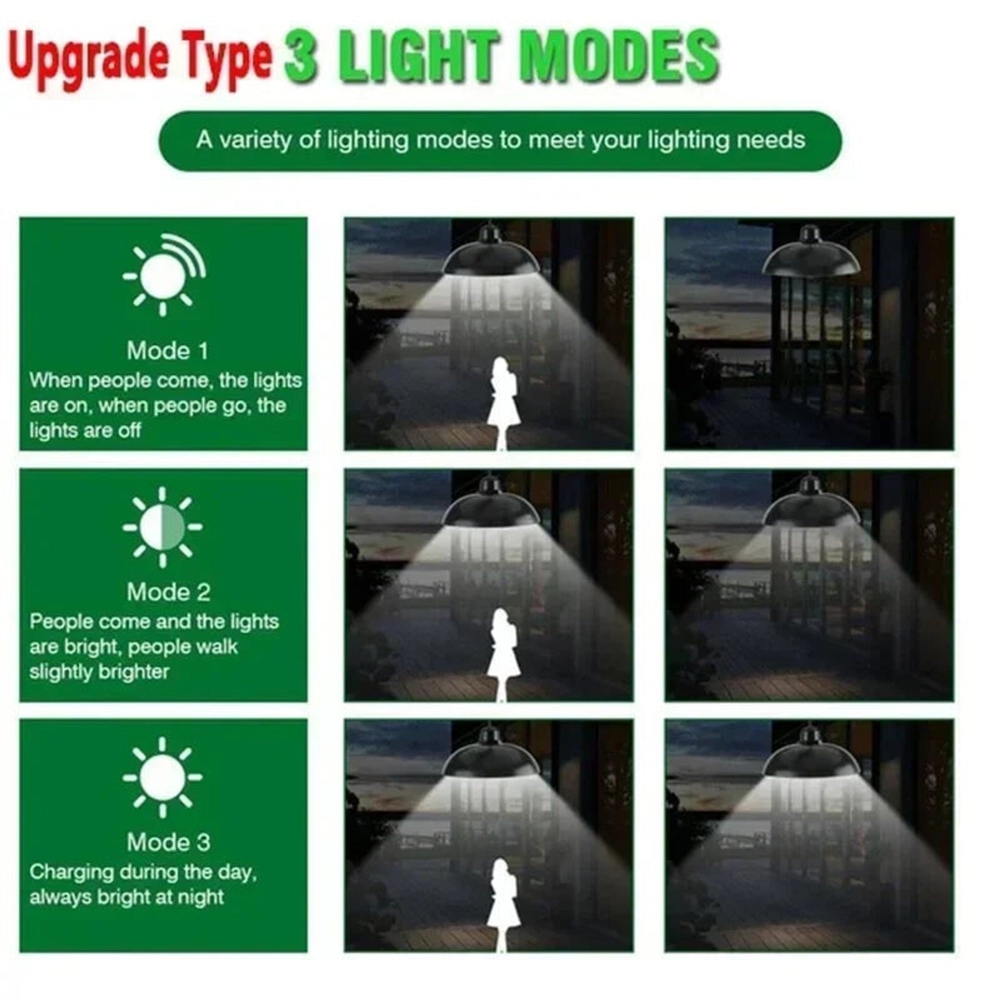LED Chandeliers Solar Pendant Light Hanging Outdoor Powered For Garden - Image 7