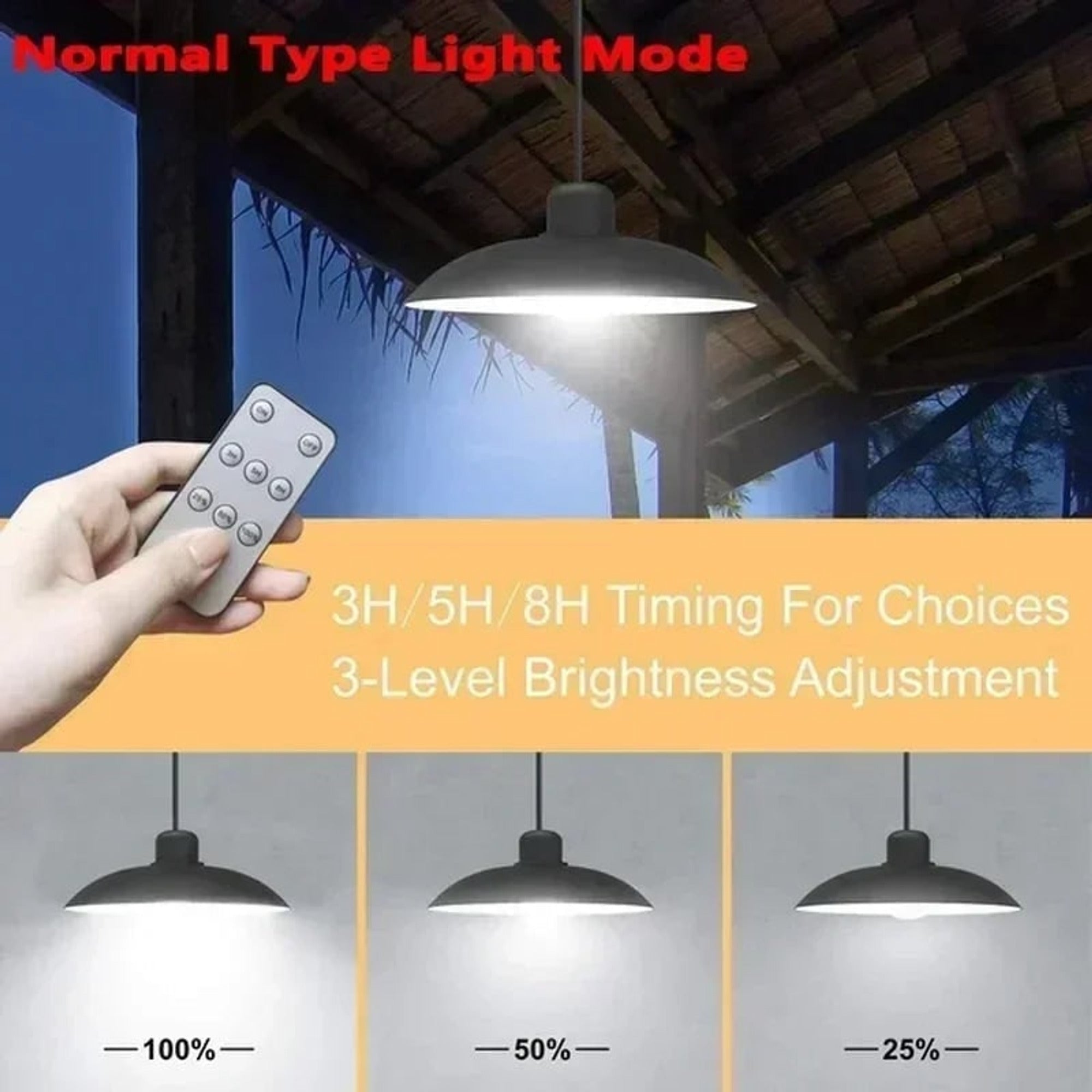 LED Chandeliers Solar Pendant Light Hanging Outdoor Powered For Garden - Image 9