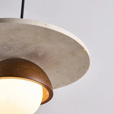 LED Chandeliers Stone Walnut Wood Pendant Light Chandelier - Image 4