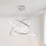 LED Chandeliers Three Ring Modern Ceiling Contemporary White - Image 1