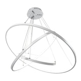 LED Chandeliers Three Ring Modern Ceiling Contemporary White - Image 3