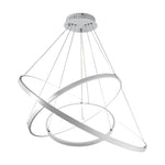 LED Chandeliers Three Ring Modern Ceiling Contemporary White - Image 4