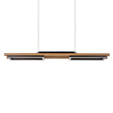 LED Chandeliers Wooden Linear Ceiling Light Modern Pendant Lighting For Kitchen Island - Image 5