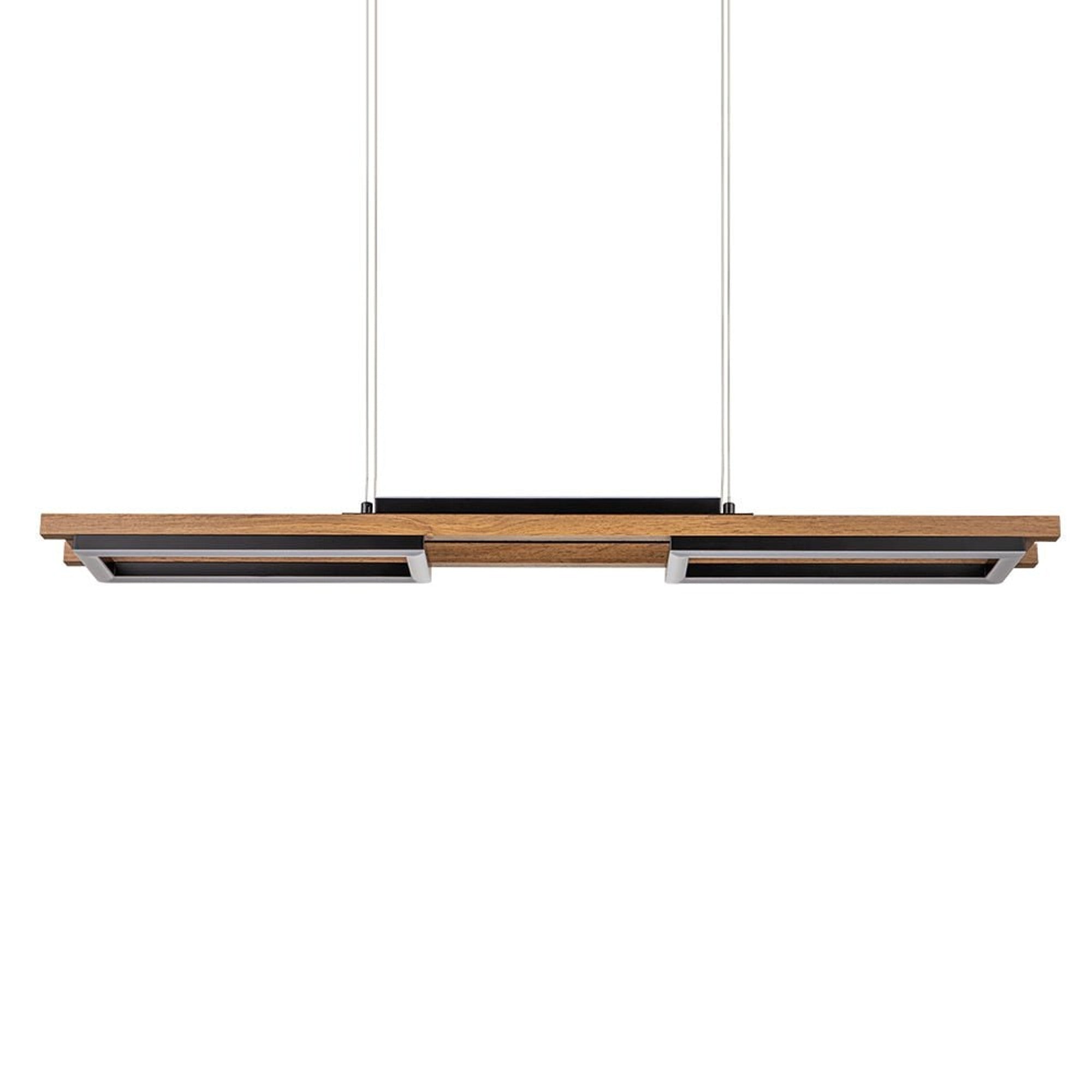 LED Chandeliers Wooden Linear Ceiling Light Modern Pendant Lighting For Kitchen Island - Image 5