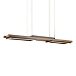 LED Chandeliers Wooden Linear Ceiling Light Modern Pendant Lighting For Kitchen Island - Image 8
