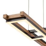 LED Chandeliers Wooden Linear Ceiling Light Modern Pendant Lighting For Kitchen Island - Image 13