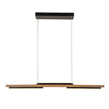 LED Chandeliers Wooden Linear Ceiling Light Modern Pendant Lighting For Kitchen Island - Image 4