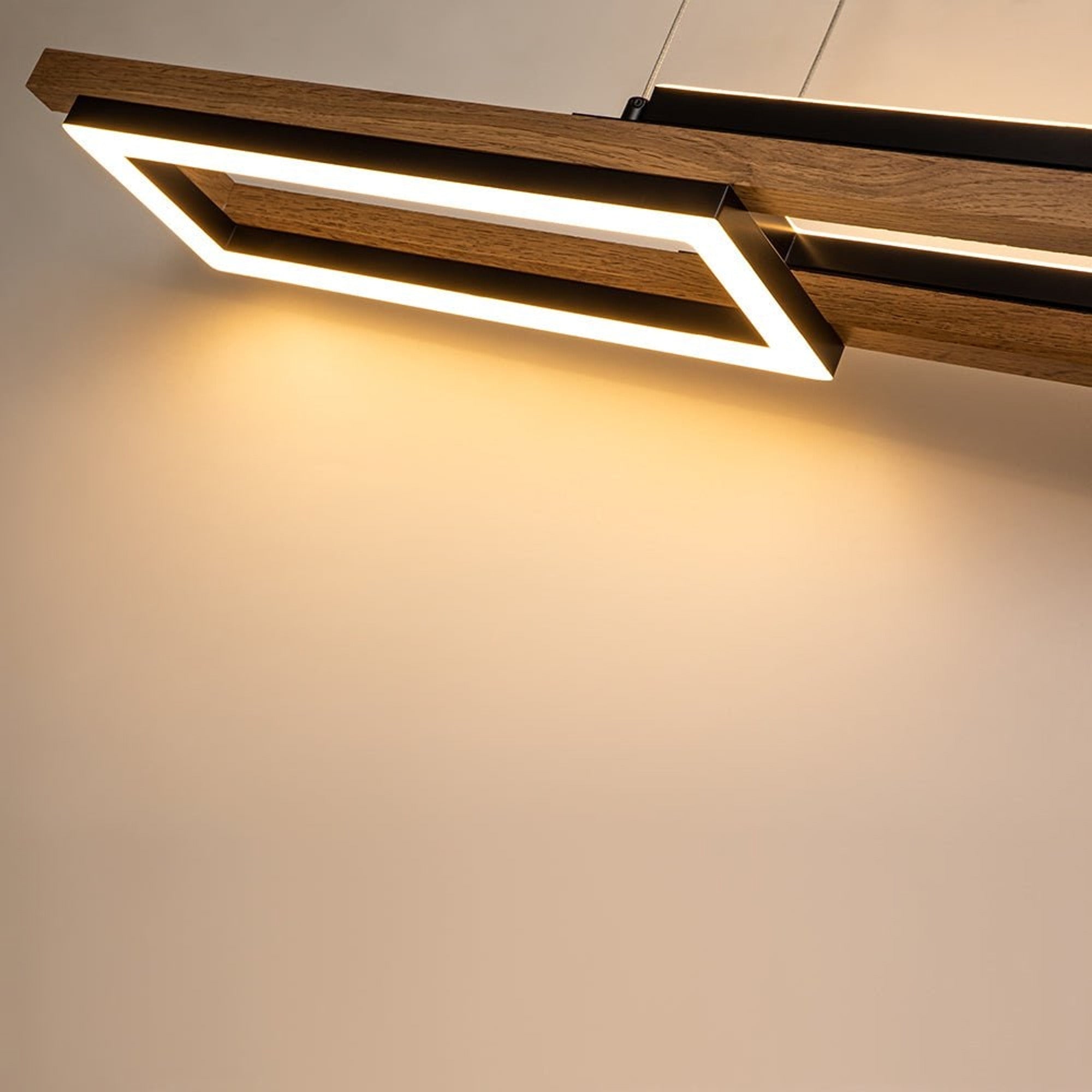 LED Chandeliers Wooden Linear Ceiling Light Modern Pendant Lighting For Kitchen Island - Image 16