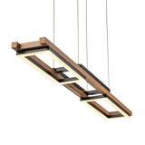 LED Chandeliers Wooden Linear Ceiling Light Modern Pendant Lighting For Kitchen Island - Image 9