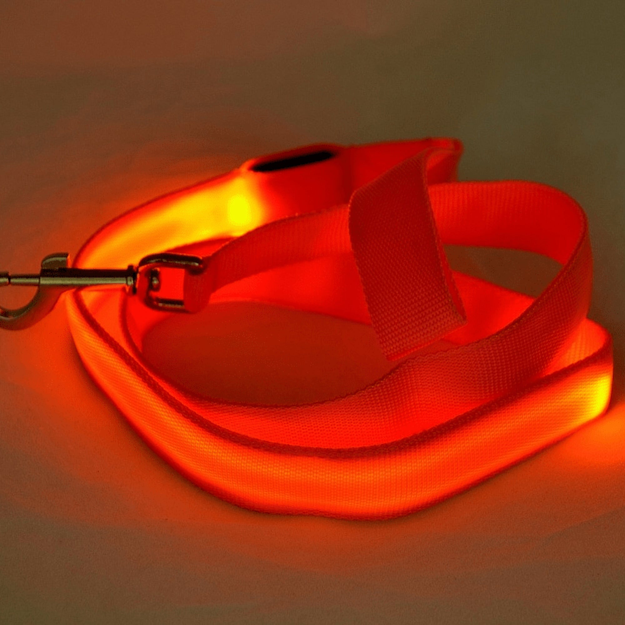 LED Dog Leash With USB Rechargeable Battery And Reflective Stitching - Image 4