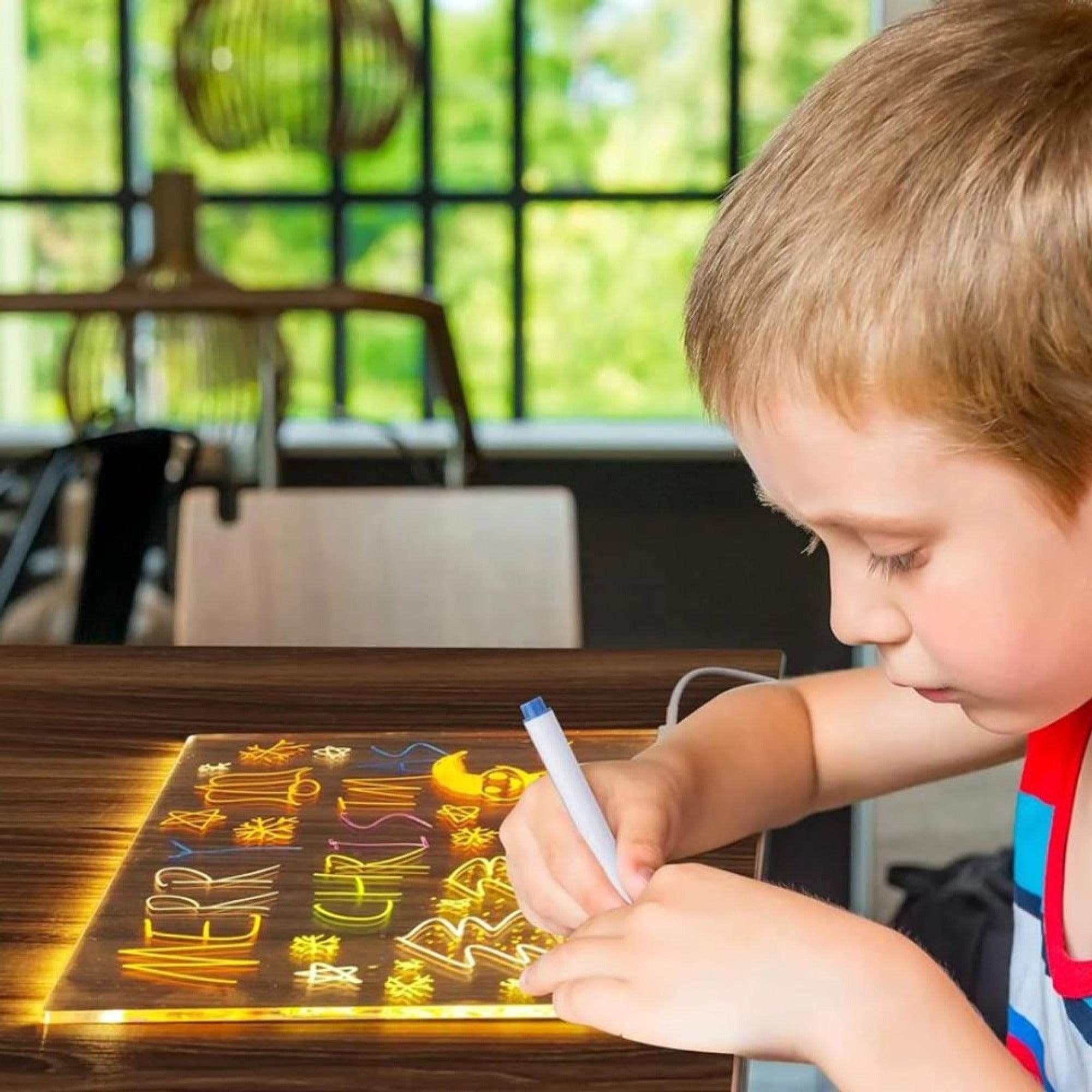 LED Drawing Board For Kids Illuminated Creative Writing Tablet With Reusable Surface - Image 2