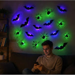 LED Halloween Wall Stickers Glow In The Dark Halloween Decorations For Indoor Outdoor Haunted House Party Decor With Lighted 3D Design - Image 7