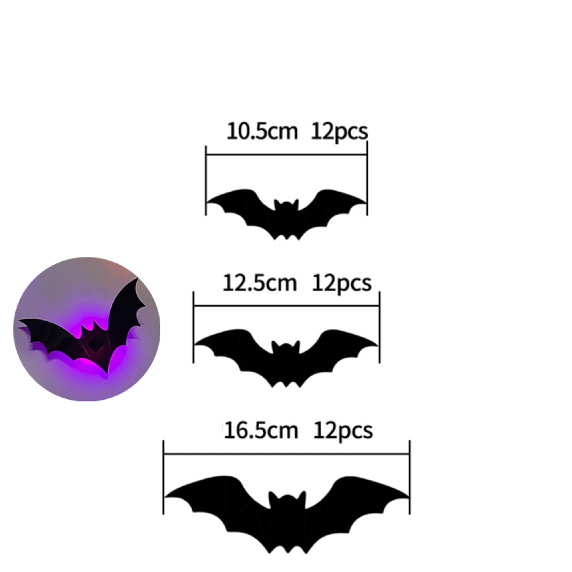 LED Halloween Wall Stickers Glow In The Dark Halloween Decorations For Indoor Outdoor Haunted House Party Decor With Lighted 3D Design - Image 4