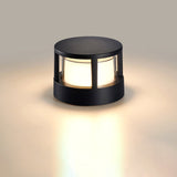 LED Outdoor Black Cylindrical Glass Ground-mounted Fixture - Image 13