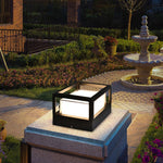 LED Outdoor Black Cylindrical Glass Ground-mounted Fixture - Image 2