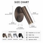 LED Wall Light Lamp For Reading Modern Mounted Metal - Image 16