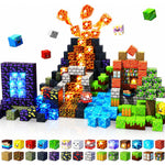 Light-Up Magnetic Building Blocks With Glowing Patterns Snap Together Easily No Instructions Needed For Creative Play - Image 1
