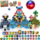 Light-Up Magnetic Building Blocks With Glowing Patterns Snap Together Easily No Instructions Needed For Creative Play - Image 2