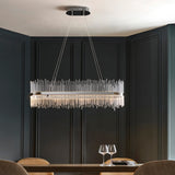 Linear Metal And Crystal LED Chandelier - Image 11