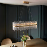 Linear Metal And Crystal LED Chandelier - Image 5