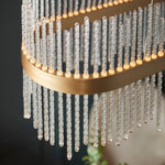 Linear Metal And Crystal LED Chandelier - Image 6
