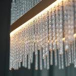 Linear Metal And Crystal LED Chandelier - Image 7