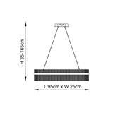 Linear Metal And Crystal LED Chandelier - Image 9