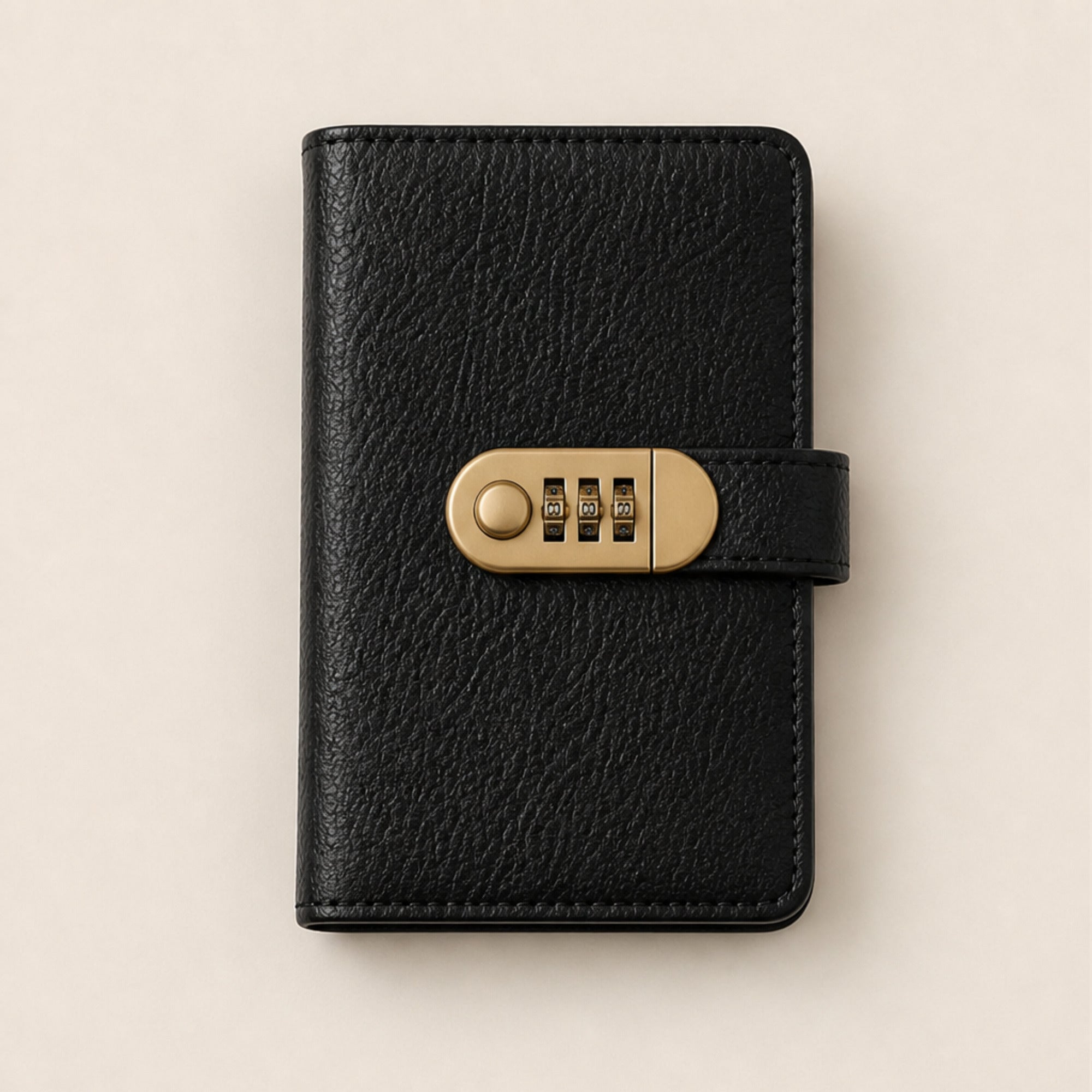 Lockable A6 Savings Notebook With Combination Lock Croc-Embossed Leather - Image 9