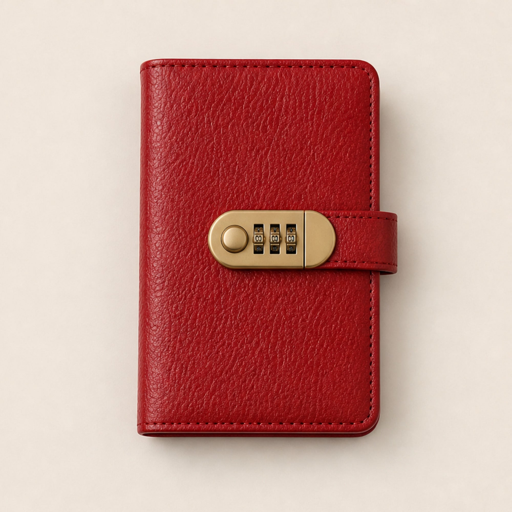 Lockable A6 Savings Notebook With Combination Lock Croc-Embossed Leather - Image 10