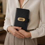 Lockable A6 Savings Notebook With Combination Lock Croc-Embossed Leather - Image 4