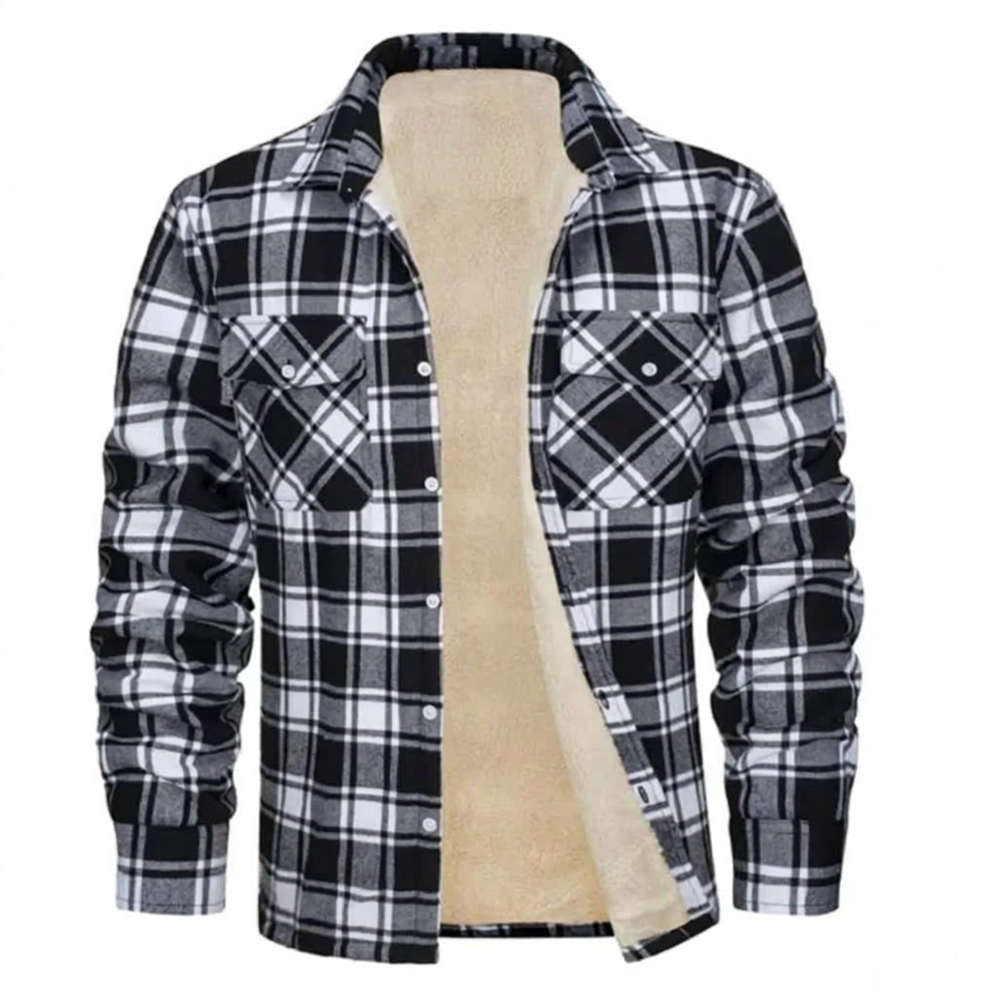 Luca Insulated Sherpa-Lined Shirt Jacket For Men - Image 2