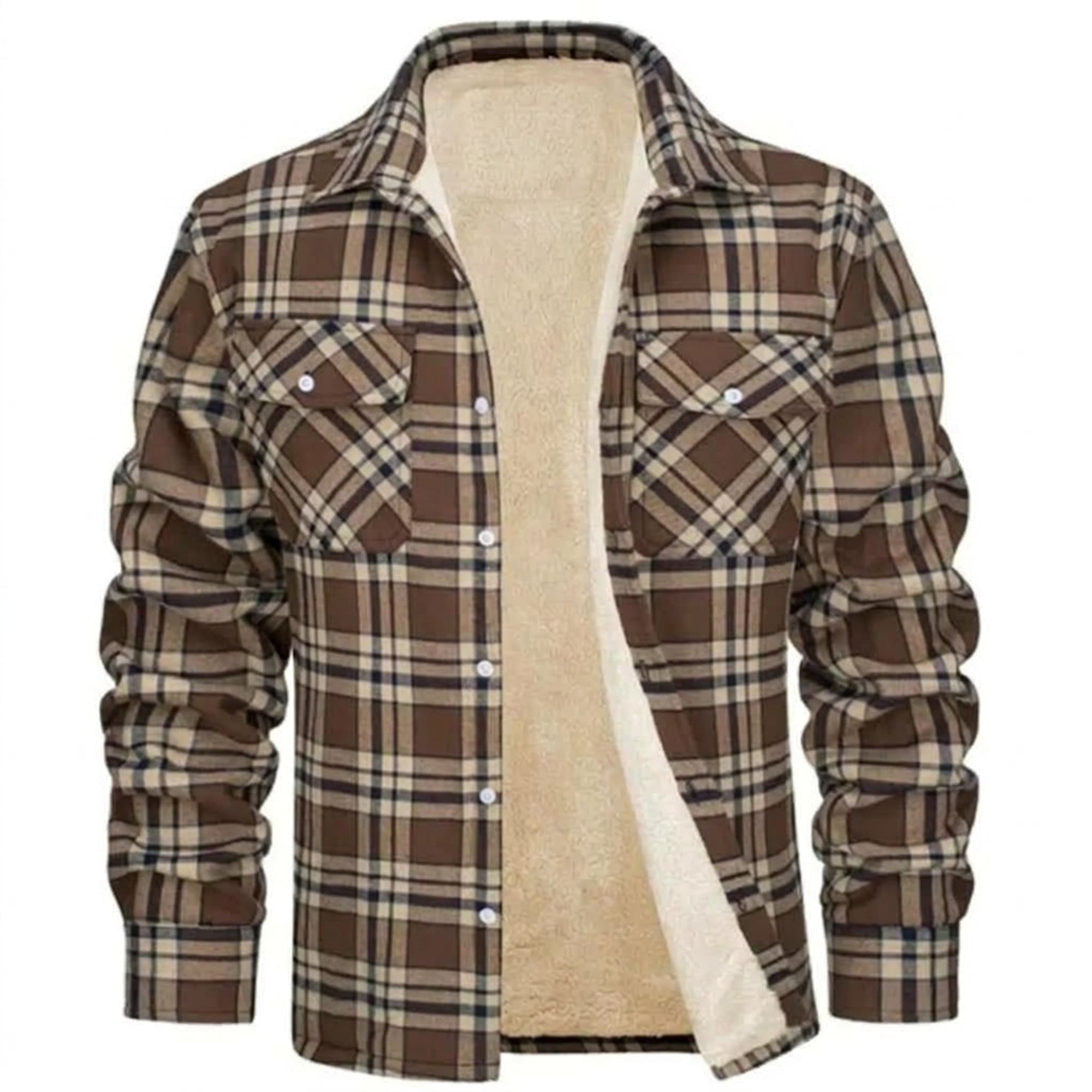 Luca Insulated Sherpa-Lined Shirt Jacket For Men - Image 5