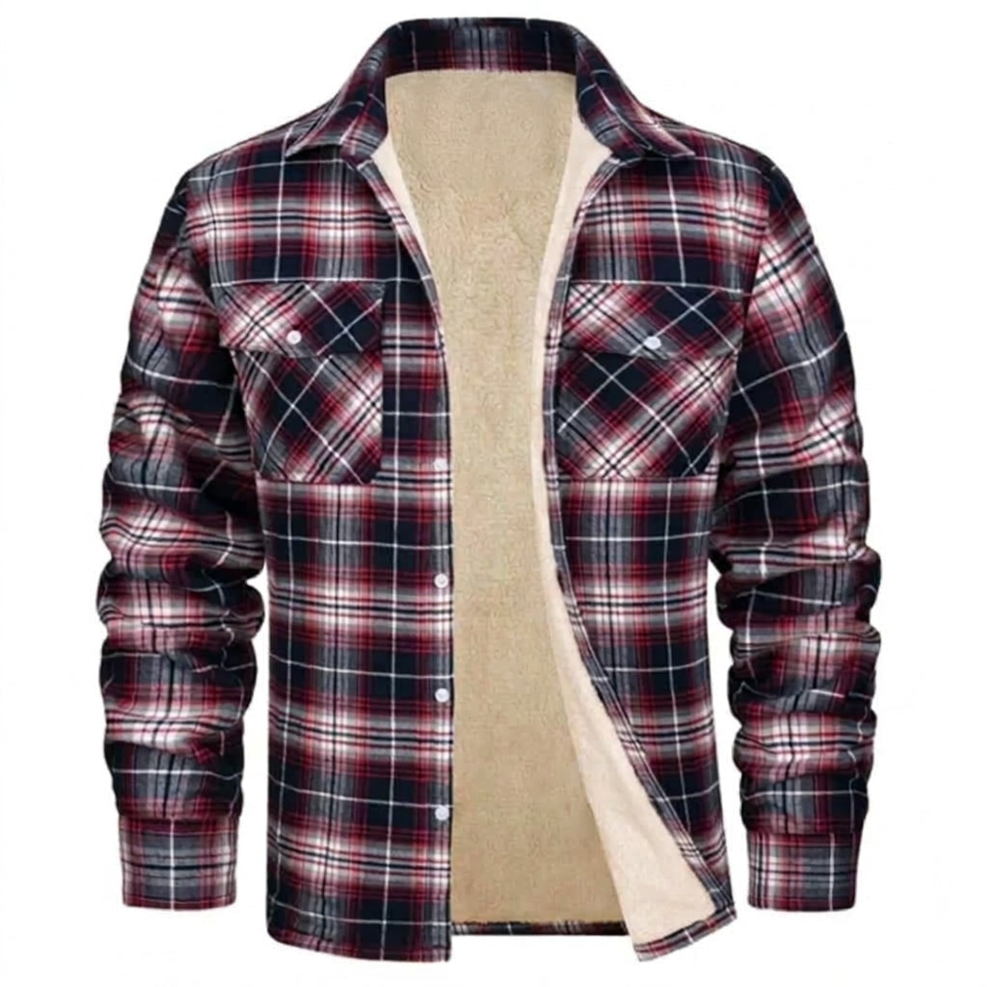 Luca Insulated Sherpa-Lined Shirt Jacket For Men - Image 6