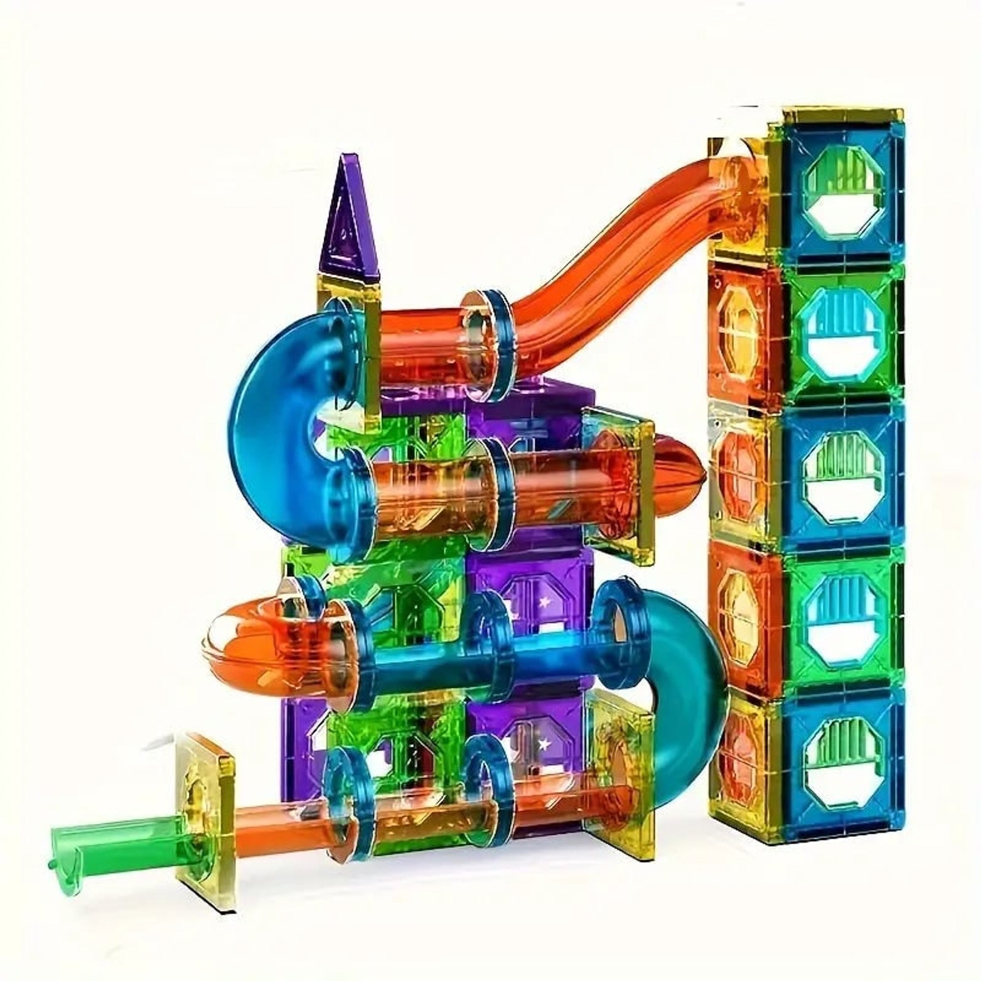 Magnetic Building Blocks 69-Piece Stem Construction Set For Creative Learning - Image 1