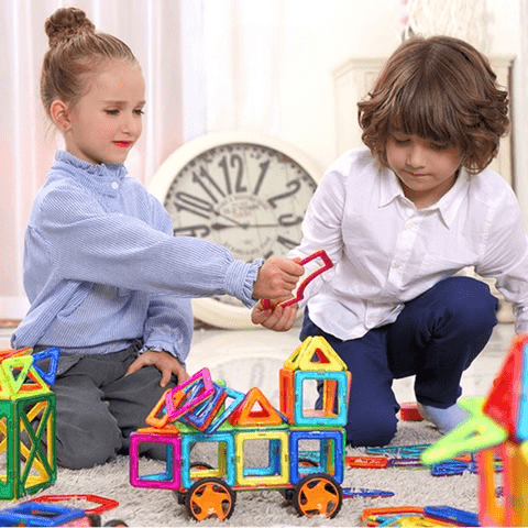 Magnetic Building Blocks -Piece Creative Construction Set For Kids Aged 4 - Image 2