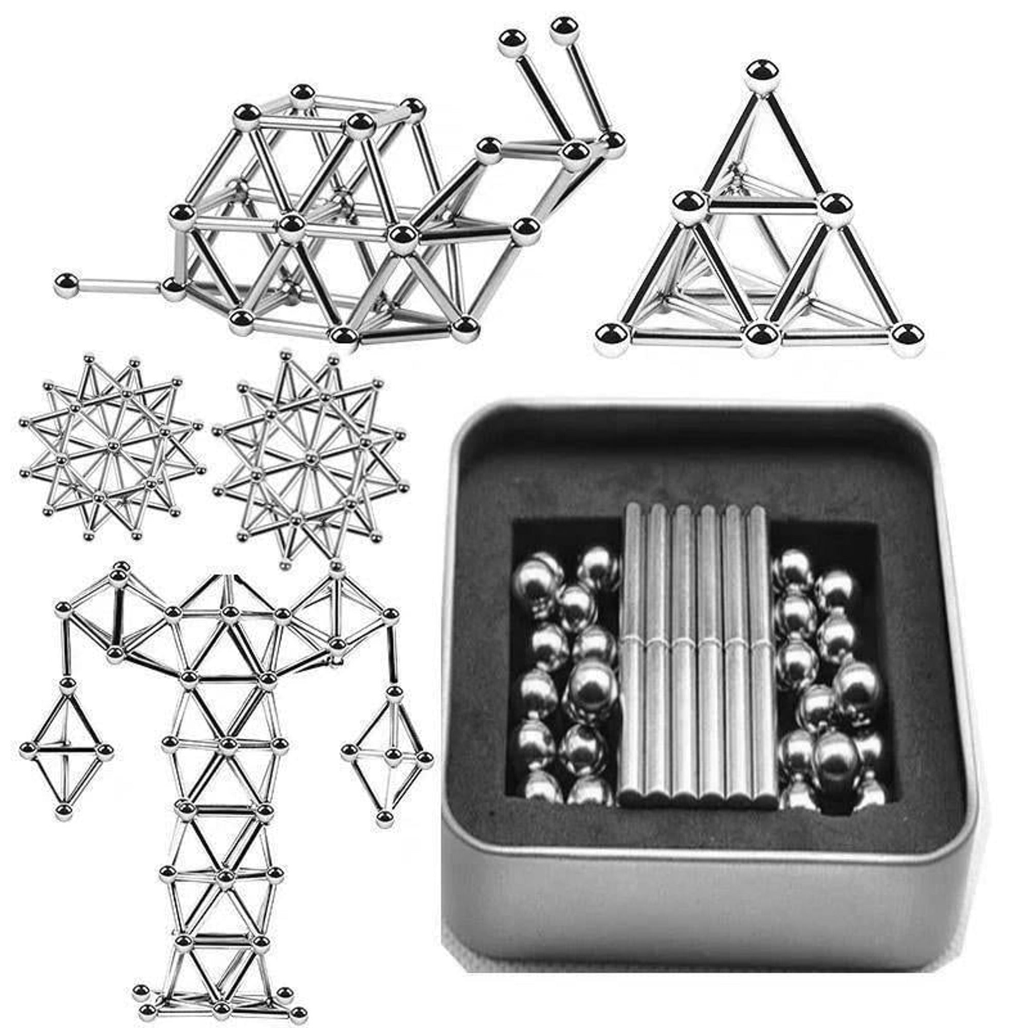 Magnetic Building Rods And Balls Stem Toy Set For Creative Adults And Seniors - Image 1