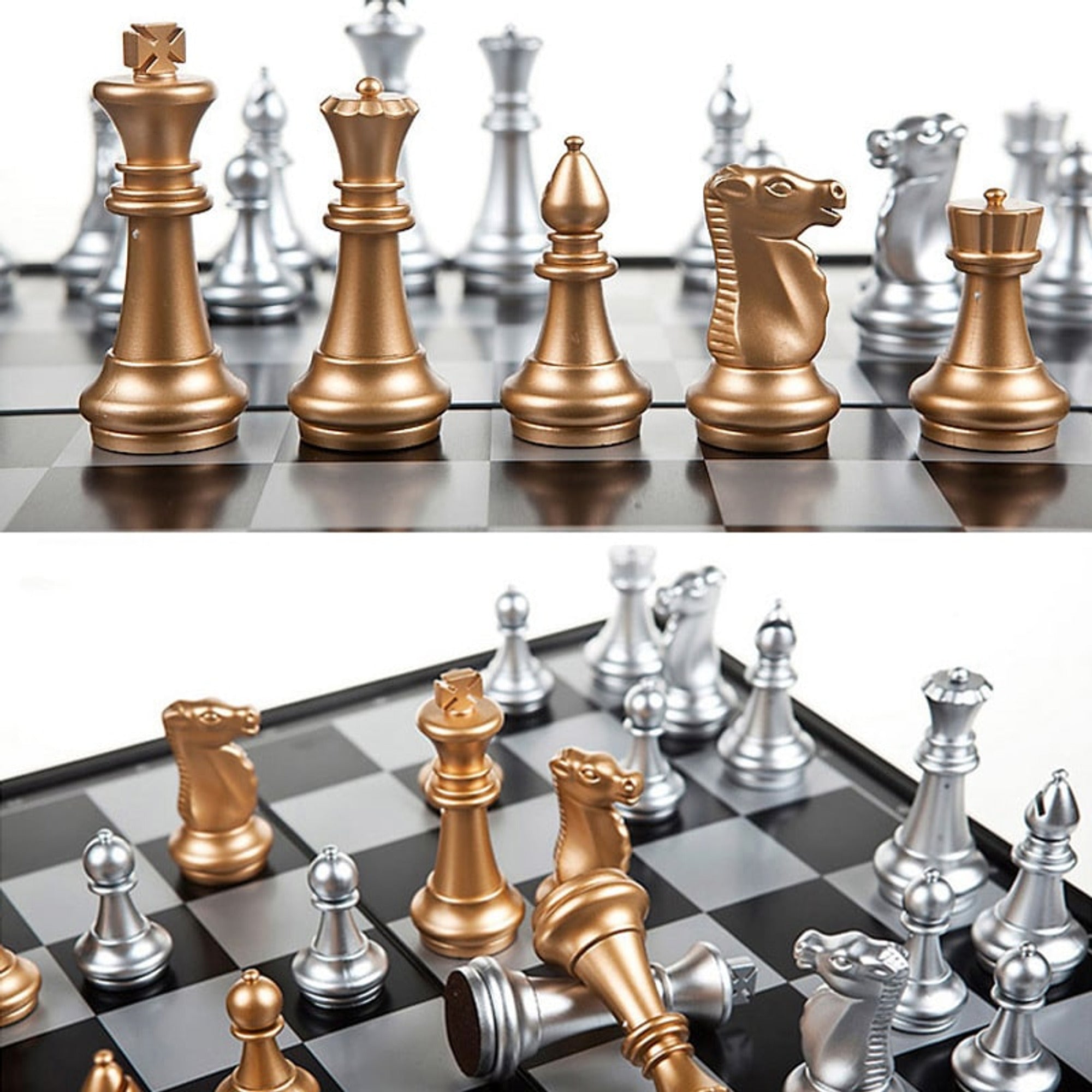 Magnetic Chess Set With Folding Board For Students - Image 1