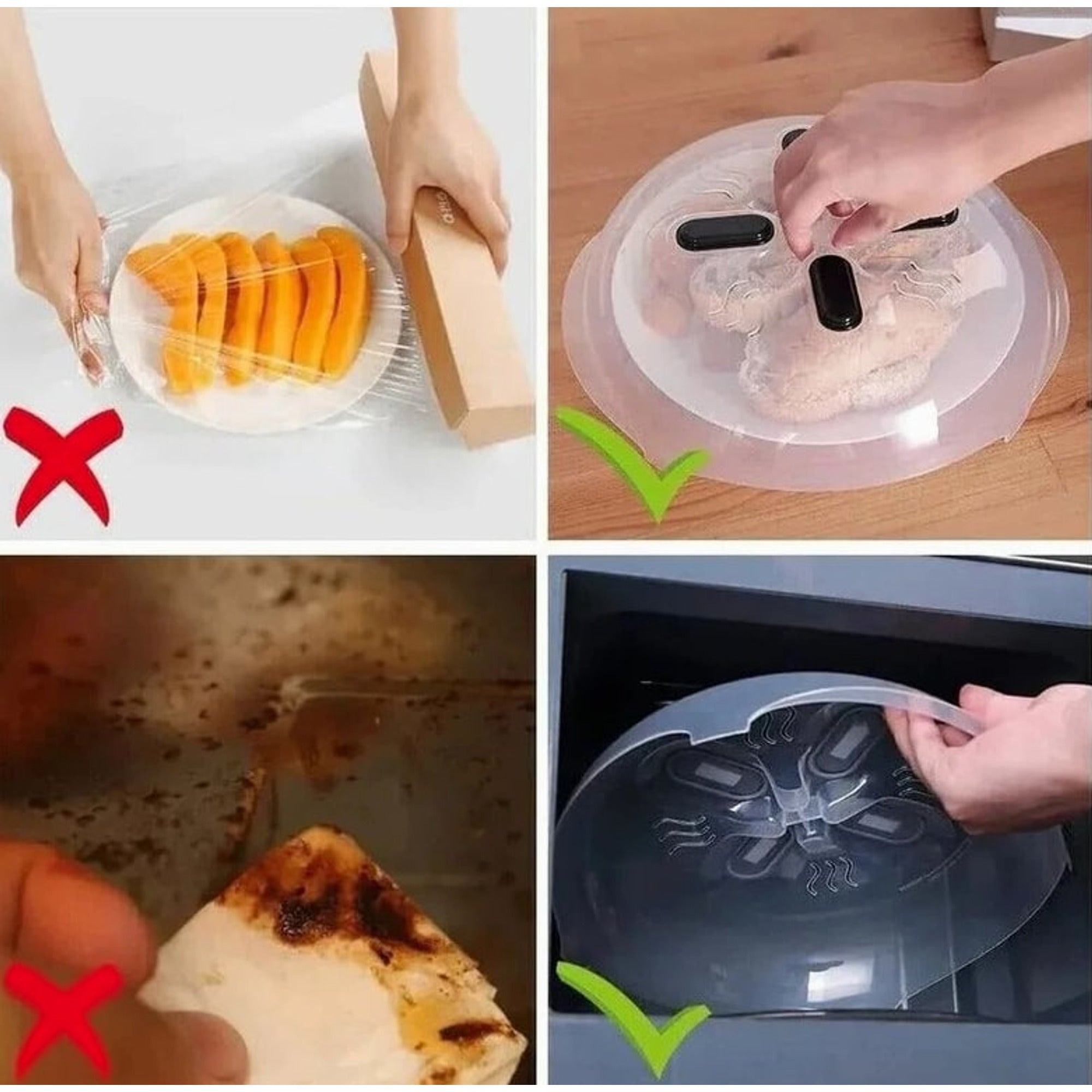 Magnetic Microwave Splatter Cover With Steam Vents For Even Heating - Image 5