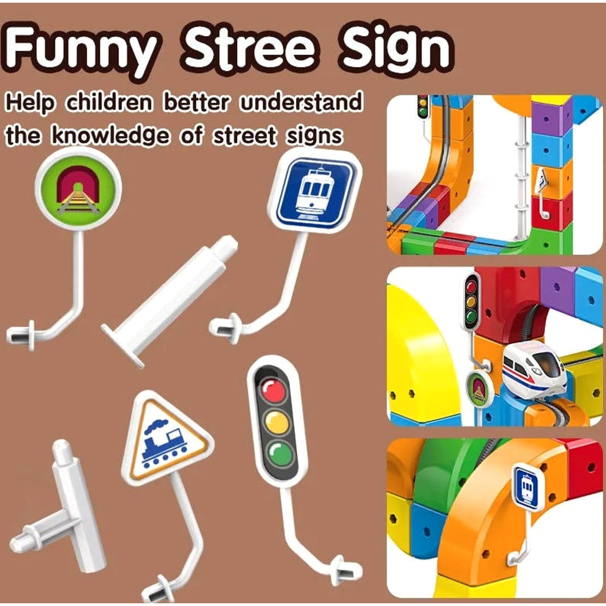 Magnetic Train Track Toy With 3D Snap-Together Cubes Bridges Loops And Rechargeable Train - Image 8