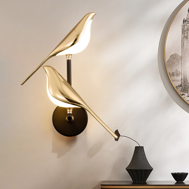 Modern Bird Wall Sconce LED Light Lasson Living