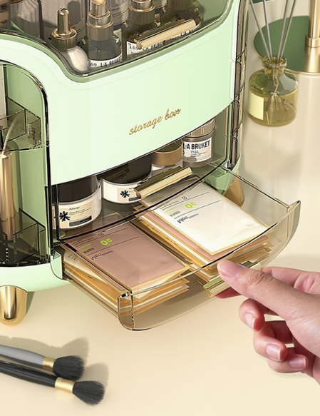 Makeup Organizer With Dustproof Waterproof Lid For Cosmetics - Image 10