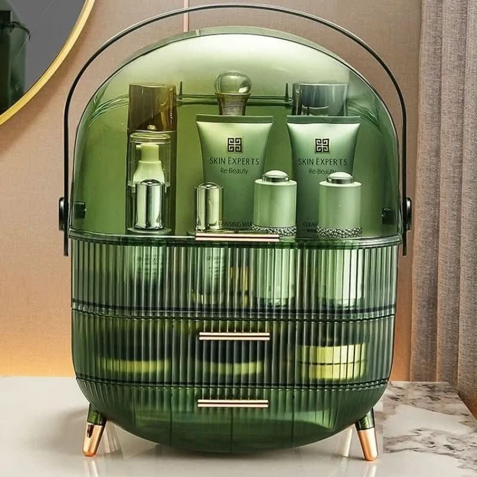 Makeup Organizer With Dustproof Waterproof Lid For Cosmetics - Image 5