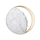 Marble Accent Sconces With Copper Ring Detail - Image 2