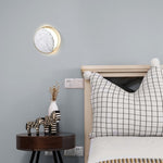 Marble Accent Sconces With Copper Ring Detail - Image 5