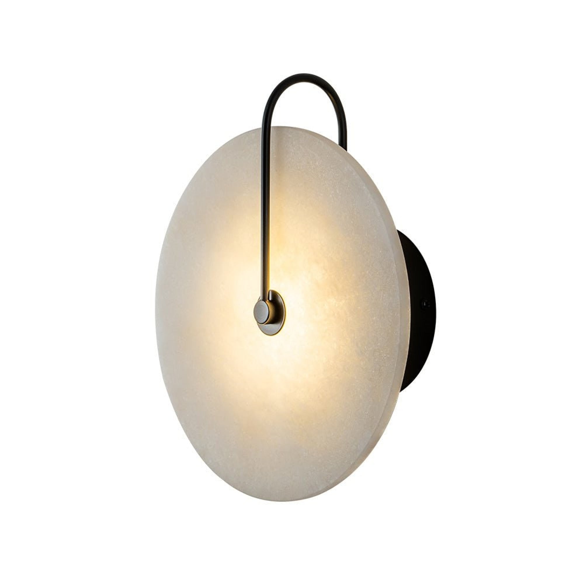 Marble Wall Lights With Black Circle Shades - Image 11